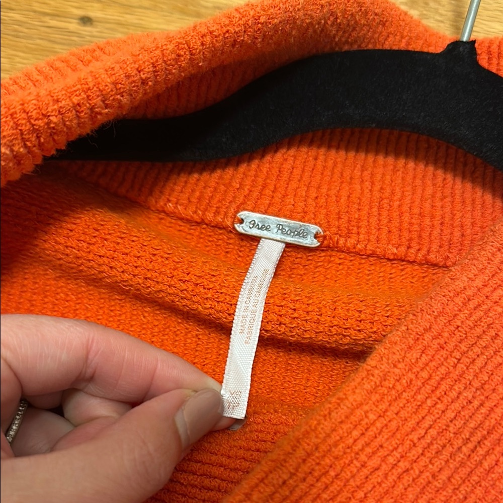 Free People Audacious Long Sleeve Ottoman Slouchy Ribbed Tunic Sweater Sz XS - Picture 5 of 6